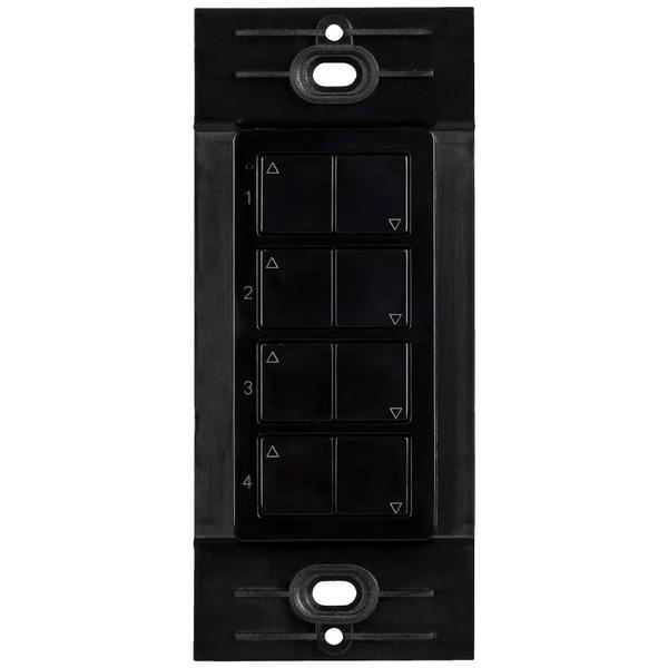 Wireless 4 Zone Black Task Lighting Remote Control